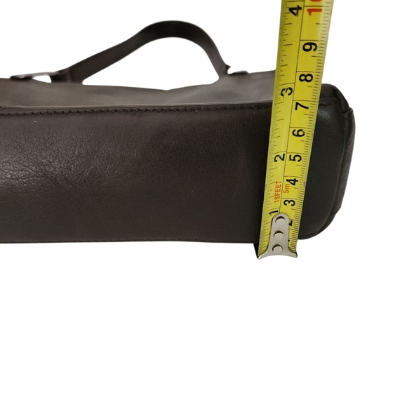 LOUVIER Paris leather Shoulder Bag brown - Picture 8 of 15